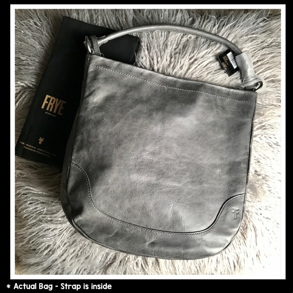 Frye Company Melissa Hobo Bag Purse Carbon Gray - Picture 7 of 9